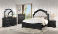 6020  8pc Midnight Black Bedroom Set/Mattress and TV Included