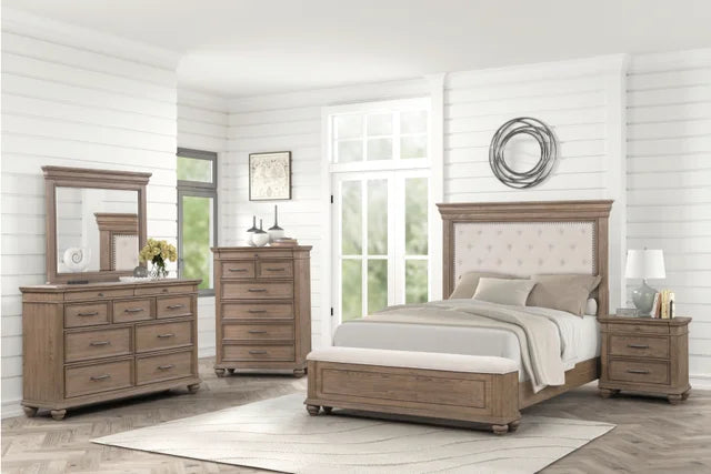 NASHVILLE - 8 pc Bedroom Set - Queen, King/ 55' Vizio Tv and Nectar Mattress Included