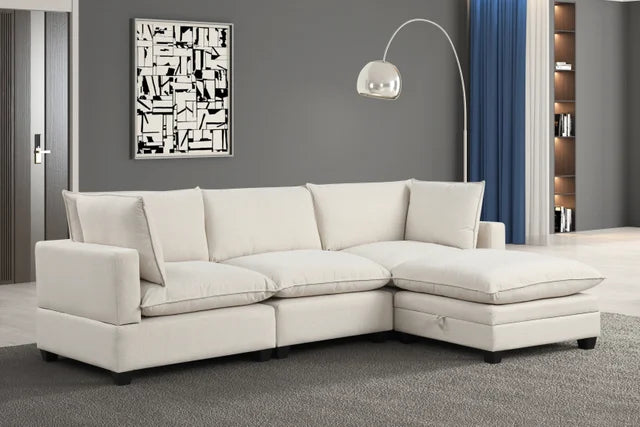 TSF Modular Sectional White-Performance Fabric